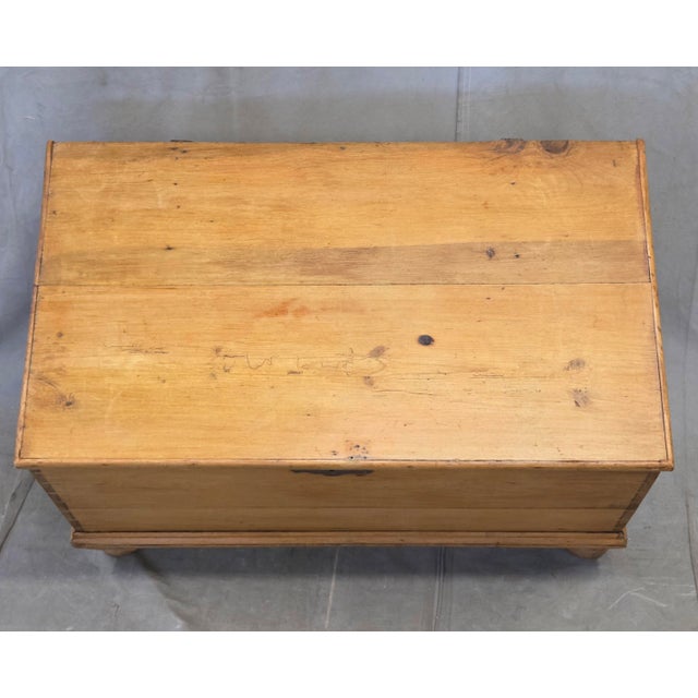 Late 19th Century Antique Circa 1900 German Natural Pine Blanket Chest For Sale - Image 5 of 15