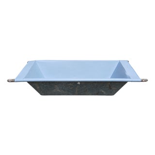 Large Vintage Galvanized Steel Farmhouse Sink, 1950s For Sale