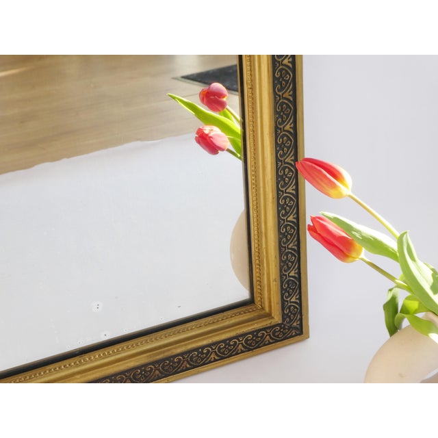 Antique French Louis Philippe Gilded Arched Mantle Mirror, 19th Century For Sale - Image 5 of 13