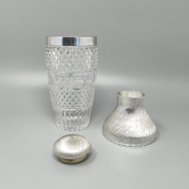Mid-Century Modern Cut Crystal Cocktail Shaker from Arir, Italy, 1960s For Sale - Image 3 of 6