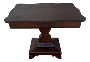 Antique American Victorian-Empire Mahogany Parlour Table, Circa 1840s