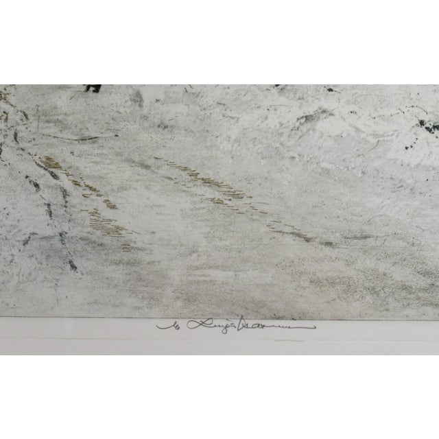 Printmaking Materials Luigi Kasimir Grinzing, Snow Scene, Austria, Large Color Etching 1940 Original Print For Sale - Image 7 of 8