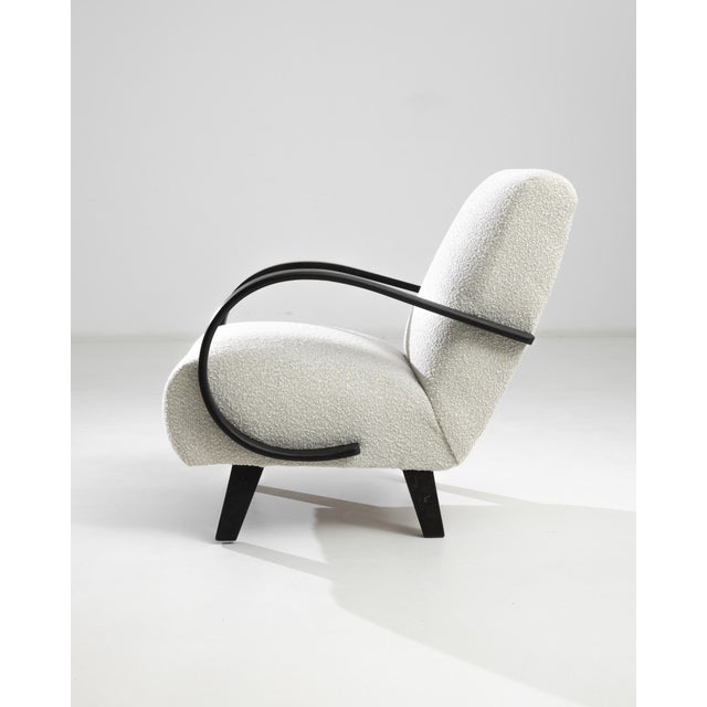 Mid-Century Modern 1950s Czech Wooden Armchair by J. Halabala For Sale - Image 3 of 7
