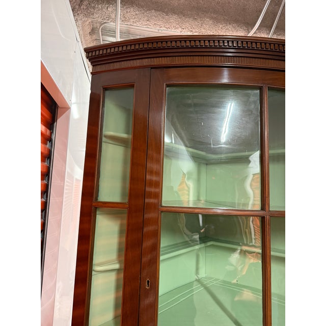 Bow Front Curio Cabinet For Sale - Image 4 of 10