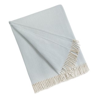 Madeira Throw, Light Blue For Sale