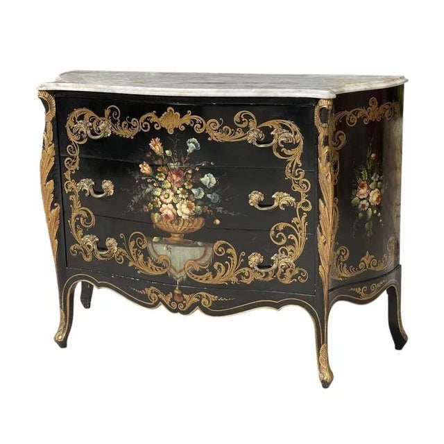 Louis XV Style Painted Chest of Drawers For Sale - Image 13 of 13