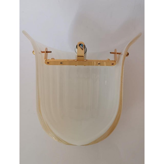 Wall Lamp in Gold Champagne Murano Glass attributed to Murano for Barovier & Toso, 1980s For Sale - Image 3 of 11