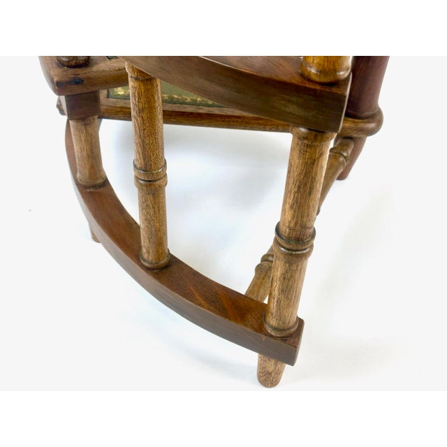 Victorian Mahogany and Leather Library Staircase, 19th Century For Sale - Image 9 of 18