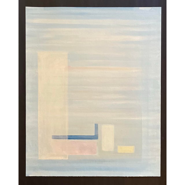 Abstract Expressionist painting on canvas by Satori Gregorakis. Signed on the reverse. Satori Gregorakis (b. 1943, Long...