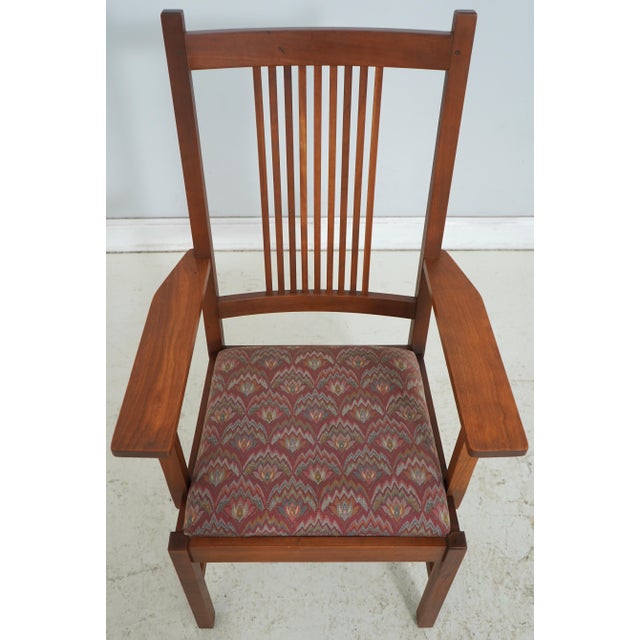 Age: C.1993 Details: Finish no.703 High Quality Construction Arm Chairs Are Slightly Taller Arts & Crafts Spindle Backs...