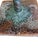 Antique Arts Crafts Copper Desk Lamp Clay Tile Base Ruffle Clam Shell Shade For Sale - Image 9 of 12