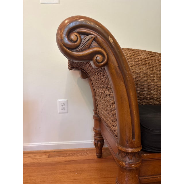 Arts & Crafts 2001 Crate and Barrel Wicker Rattan Sofa For Sale - Image 3 of 4