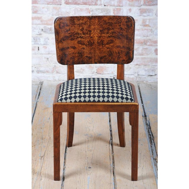 Art Deco Chairs in Beech, Spruce and Walnut Veneer, Czech, 1920s, Set of 4 For Sale - Image 10 of 18