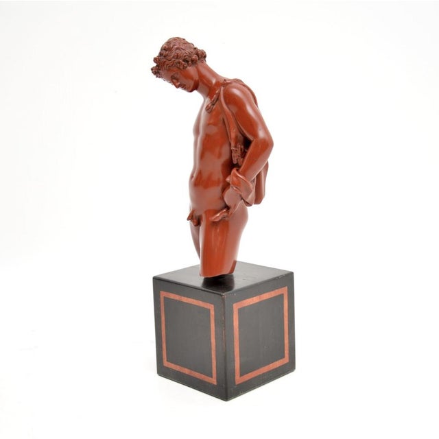 Neoclassical Style Sculpture of Meleager, 1950, Resin on Wood Base For Sale - Image 6 of 14