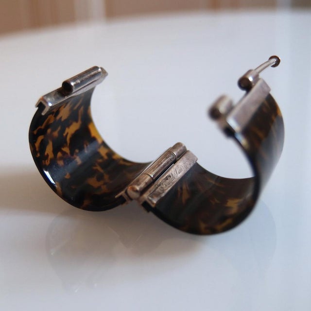 Metal Vintage Faux Tortoise Cuff Bracelet from Ralph Lauren, 1980s For Sale - Image 7 of 8