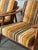 Solid Teak Lounge Armchairs in Style of Folke Ohlsson Set of 3 Striped Upholstery Danish Mid-Century Modern 1960s For Sale - Image 9 of 12