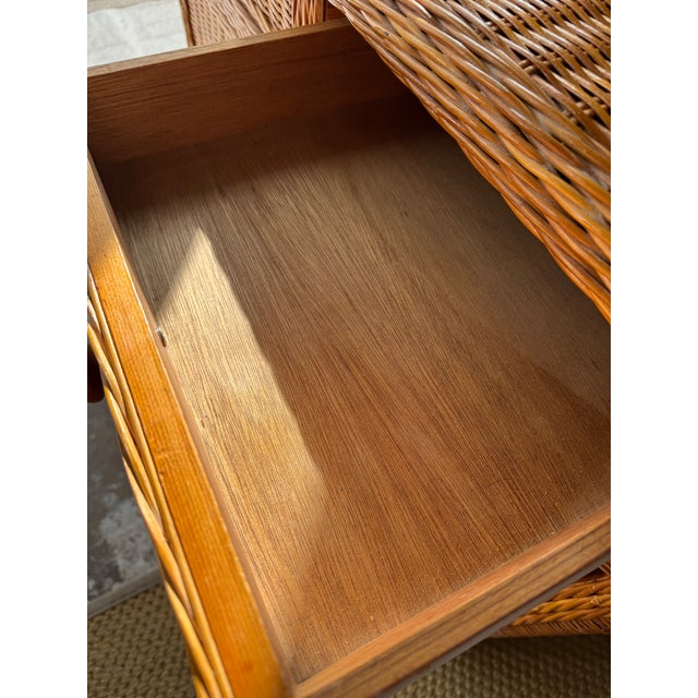 Wicker Sideboard W/ Drawers For Sale - Image 4 of 6