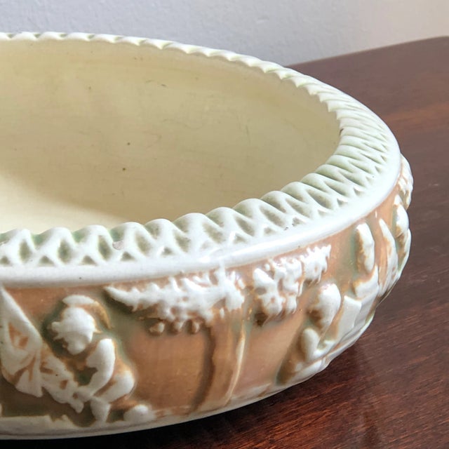 Roseville Pottery Antique Roseville Centerpiece Bowl For Sale - Image 4 of 12
