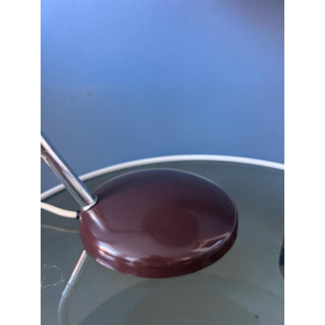 Large Mid-Century Brown Desk Lamp For Sale - Image 9 of 12
