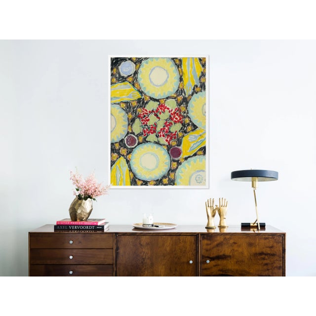 DESCRIPTION: On the Table by Happy Menocal in White Frame, Small Art Print SPECIFICATIONS: Type: Framed Paper. Framed Size...