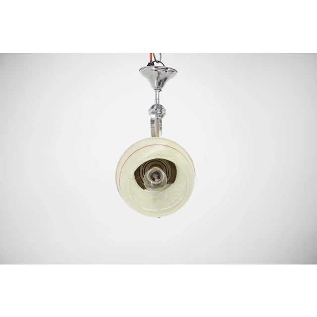 1930s Art Deco Chrome-Plated Chandelier, 1930s For Sale - Image 5 of 9