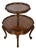 1920 Antique French Louis XV Walnut Inlaid 2 Tier Side End Table / Serving Table For Sale