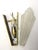 French Art Deco Sconce with Brass Fixture and Glass Shade, 1930s For Sale - Image 9 of 10