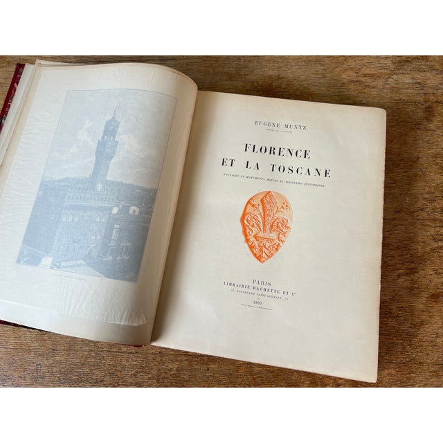 Antique Victorian Illustrated Leather Spine Art Book Florence Tuscany Grand Tour For Sale - Image 4 of 10