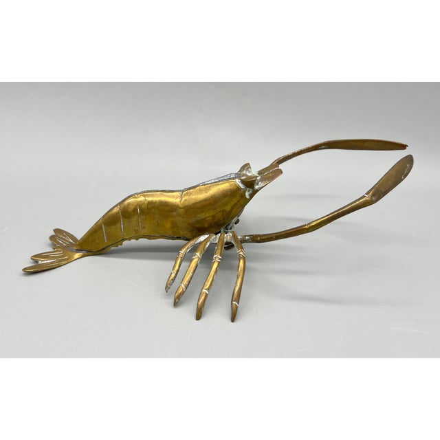 Mid 20th Century 20th Century Brass Lobster Figure For Sale - Image 5 of 10