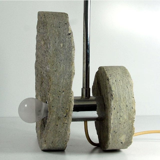 Large Postmodern Italian Granite Table Lamp, 1970s For Sale - Image 10 of 13