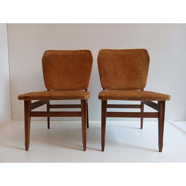 1950s Low Mid-Century Italian Chairs, 1950s, Set of 2 For Sale - Image 5 of 9