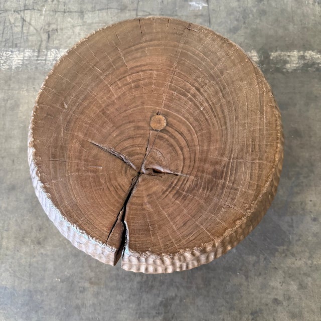 Wood Reclaimed Walnut Side Table or Stump For Sale - Image 7 of 7