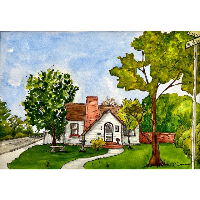 One Watercolor fine art painting made into a Giclee print of ‘Lincoln and Addison’ on archival textured paper....