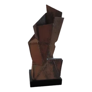 Mid-Century Modern Eames Era Welded Iron Sculpture Vase