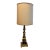 1960s MCM Torchiere Lamp Stiffel, Candle Stick Neoclassical Brass Finish With Original Shade & Finial. 3-Way Elc. For Sale