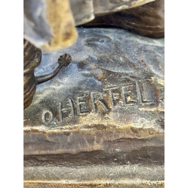 Fine 19th Century Bronze Figure of Napoleon Signed O. Hertel For Sale - Image 12 of 13