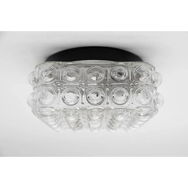 Clear Bubble Glass Flush Mount Lamp by Helena Tynell, Germany, 1960s For Sale - Image 4 of 10