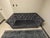 Ethan Allen Ethan Allen Blue/Gray Tufted Shelton Sofa With Nailhead Trim For Sale - Image 4 of 12