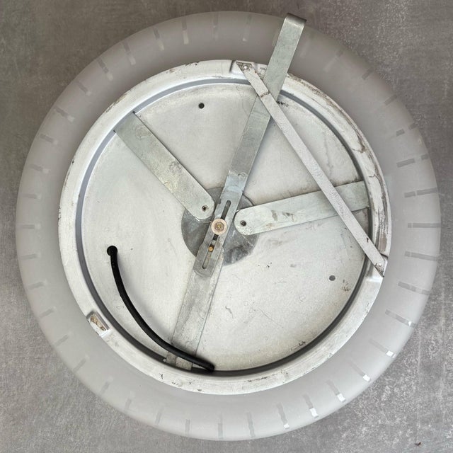 Metal Model 11619 Ceiling Lamp in Glass and Steel by Harald Notini for Böhlmarks, Sweden, 1940s For Sale - Image 7 of 10