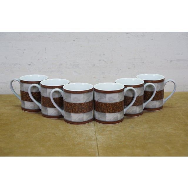 1980s Taitu Palladio Emilio Bergamin Architectural Brick China Dinner Service - 55 Pcs For Sale - Image 10 of 12