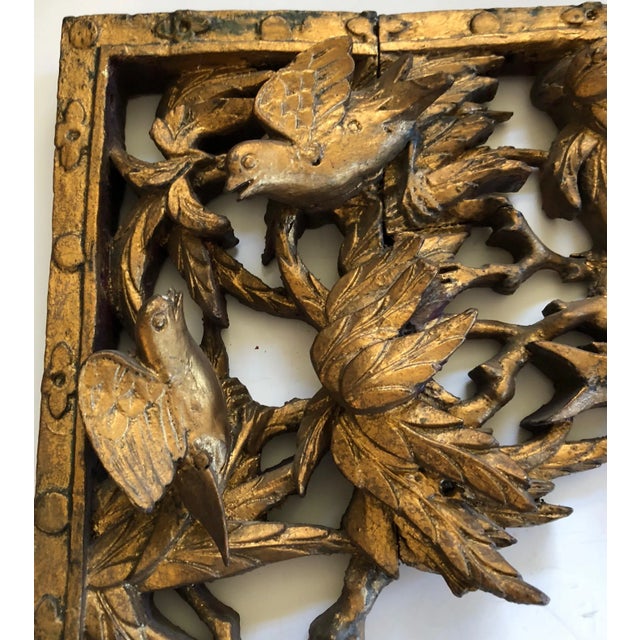 Gold Old Chinese Gilt Wood Fragments, Pair For Sale - Image 8 of 11