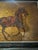 Art Deco Vintage Carousel Dancing Horse Large Oil Painting Signed 47x37 For Sale - Image 3 of 6