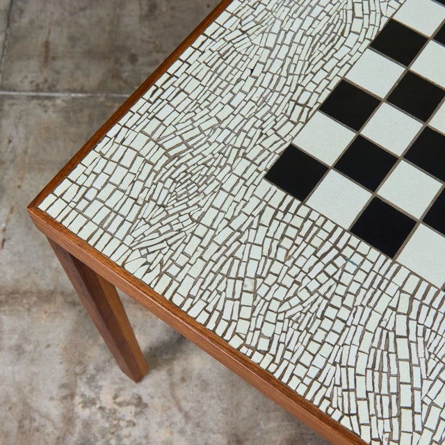Mid-Century Modern Ceramic Tile Chess Table in the Style of Gordon & Jane Martz For Sale - Image 3 of 18