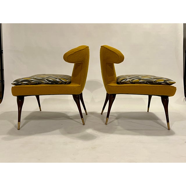 Gold Karpen Style Horn Chairs For Sale - Image 8 of 11