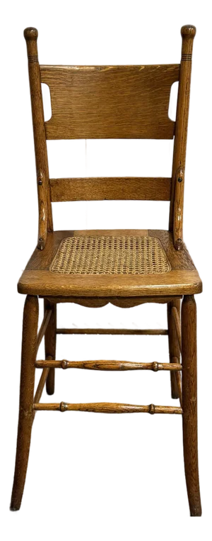 Turn of the Century Tiger Oak Barstool