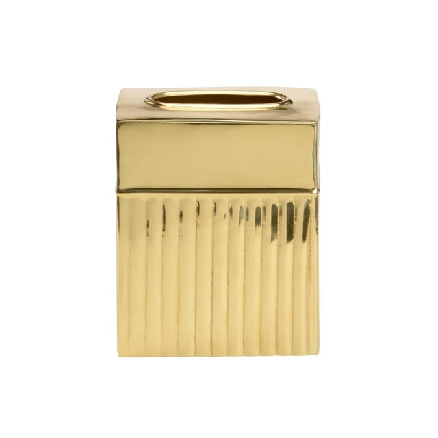 2020s Wildwood Wallace Tissue Box - Brass For Sale - Image 5 of 7