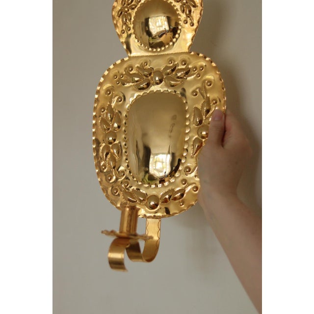 Mid-Century Swedish Brass Sconces, Set of 2 For Sale - Image 13 of 18