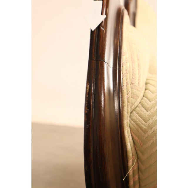 Antique Italian Rococo Carved Walnut Frame Long Sofa For Sale - Image 18 of 18