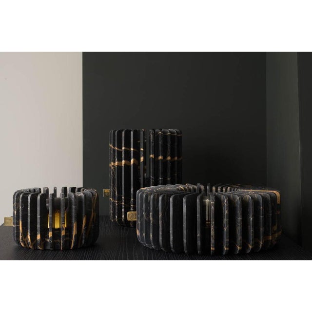 Calacatta Orion Candleholders by Dan Yeffet, Set of 3 For Sale - Image 15 of 18