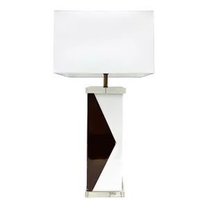 1970s Over-Scale Geometric Lucite and Acrylic Lamp